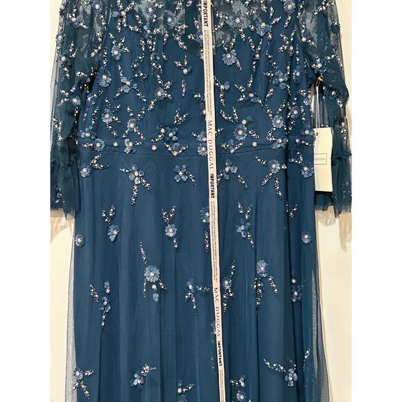Mac Duggal Fabulouss Dress Sage Blue Plus Size 16 W NWT 9263 Mother of the Bride - Picture 7 of 16